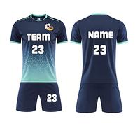 Maillot de Foot Enfant Homme Ensemble Maillot de Football Personnalisé Nom Numéro Logo de léquipe Personnalisables T-Shirts Shorts Ensemble 2 Pièces Cadeaux