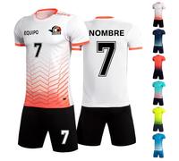 Maillot de Foot Enfant Homme Personnalis avec Numéro l'équipe du Nom Ensemble Foot Enfant Adulte Personnalisé