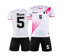 Maillot de Foot Enfant Homme Personnalisé Maillot Equipe de Football Enfant Homme avec Le Numéro du Nom