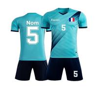 Maillot de Foot Enfant Homme Personnalisé Maillot Equipe de Football Enfant Homme avec Le Numéro du Nom