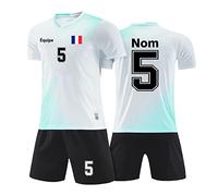 Maillot de Foot Enfant Homme Personnalisé Maillot Equipe de Football Enfant Homme avec Le Numéro du Nom