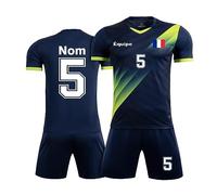 Maillot de Foot Enfant Homme Personnalisé Maillot Equipe de Football Enfant Homme avec Le Numéro du Nom