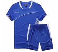 Maillot de Foot Enfant Maillot Foot Maillots Soccer Jersey Boys Ensemble Football Garçon Vêtement Sport Tshirt Shorts Set, 4-5 Ans, Bleu (Étiquette : 20)