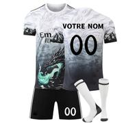 Maillot de Foot Enfant Personnalisé 2025/2026 Tenue Home/Away avec Nom et Numéro, Ensemble Football avec T-Shirt Entraînement, Short et Chaussettes Fans de Football Cadeau