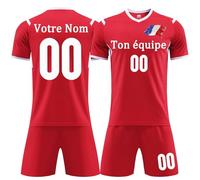 Maillot de Foot Enfant Personnalisé Adultes Hommes Femmes Ensemble Foot Personnalisé avec Le Nom du Logo de L'équipe