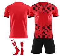 Maillot De Foot Enfant Personnalisé Barcelone Maillot de Foot pour Garçons,Maillot Foot Enfant avec T-Shirts, Shor, Chaussettes, Maillot De Sport pour GarçOns L235