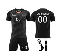 Maillot De Foot Enfant Personnalisé Maillot de Foot pour Garçons,Maillot Foot Enfant avec T-Shirts, Shor, Chaussettes, Maillot De Sport pour GarçOns L476