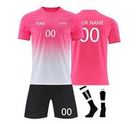 Maillot De Foot Enfant Personnalisé Maillot de Foot pour Garçons,Maillot Foot Enfant avec T-Shirts, Shor, Chaussettes, Maillot De Sport pour GarçOns L425