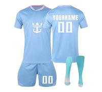 Maillot De Foot Enfant Personnalisés Maillots De Joueur De Football GarçOn,Maillots Et Ensembles Et Enfants Nom Et NuméRo Personnalisés, éQuipement Football T-Shirt Et Short Chaussettes