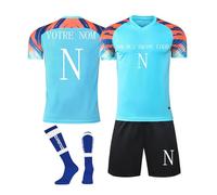 Maillot de Foot Personnalisable Maillot de Foot Enfant Personnalisé Ensemble T-Shirt Shorts et Chaussette Personnalisé Nimporte Quel numéro de nom Team Logo Jersey