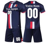 Maillot de Foot Personnalisé avec Numéro Nom Logo de L'équipe Ensemble Foot Aux Enfant Homme Femme Maillot Football Personnalisé