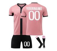 Maillot de Foot Personnalisé Enfant et Adultes avec Nom Numéro de L'équipe, 25 Maillot de Foot Enfant Ensemble Garçon Vêtements de Football Strips Tee Shirt Short avec Chaussette Gifts 03