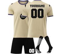 Maillot de Foot Personnalisé Enfant et Adultes avec Nom Numéro de L'équipe Ensemble Foot Enfant Vêtements Maillot Football Personnalisé de Tee Shirt, Short avec Chaussette
