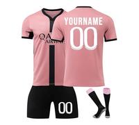 Maillot de Foot Personnalisé Enfant et Adultes avec Nom Numéro de L'équipe Football Tee Shirt Shorts avec Chaussette Ensemble pour Enfant et Unisexe 2025