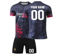 Maillot de Foot Personnalisé Enfant et Adultes avec Nom Numéro de L'équipe Football Tee Shirt Shorts Ensemble Cadeau Personnalisé aux Fans de Football pour Enfant et Unisexe 2025