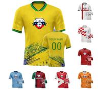 Maillot de Foot Personnalisé;Maillot de Foot AVCE Nom,Numéros et Logos;Derniers T-Shirts de Football pour Adultes pour 2024,Cadeaux de Football pour Les Amis,S-3XL