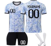 Maillot de Foot Portugal Personnalisé avec Noms et Numéros pour Garçon Et Homme, Ensemble de Foot Entraînement T-Shirt Short et Chaussettes Convient Enfant/Adultes
