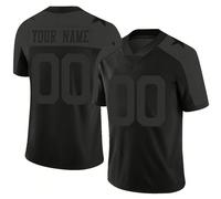 Maillot de football américain personnalisé avec nom et numéro, style petit ami, brodé, col en V noir, , manches courtes, personnalisé, pour fête, entraînement, compétition, sport, DIY, S-XXL, style él