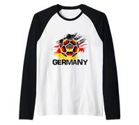Maillot de Football avec Drapeau de l'Allemagne Manche Raglan