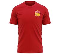 Maillot de football espagnol - T-shirt pour homme avec badge drapeau de l'Espagne - Football rétro pays européen 2021 2020 supporters rouge 1920 T-shirt pour lui - Haut de football de tournoi espagnol