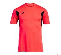 Maillot De Football - Joma - Winner Iii - Respirant - Manches Courtes - Couleur Coral Fluor/Negro Multicolore
