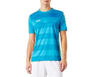 Maillot de Football Manches Courtes pour Homme, Taille L, Bleu/Jaune Fluo