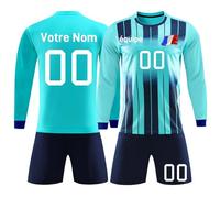Maillot de Football personnalisé Enfant Homme nom et prénom numéro l'équipe Le Logo Ensemble de Foot modèles Automne Hiver à Manches Longues maillotmarocvêtements de Sport pour Homme