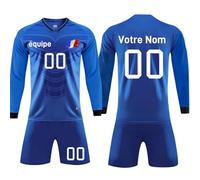 Maillot de Football personnalisé Enfant Homme nom et prénom numéro l'équipe Le Logo Ensemble de Foot modèles Automne Hiver à Manches Longues maillotmbapperealmadridenfantvetement Sport