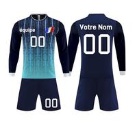 Maillot de Football personnalisé Enfant Homme nom et prénom numéro l'équipe Le Logo Ensemble de Foot modèles Automne Hiver à Manches Longues maillotdefootronaldoensemble de Foot