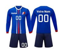 Maillot de Football personnalisé Enfant Homme nom et prénom numéro l'équipe Le Logo Ensemble de Foot modèles Automne Hiver à Manches Longues maillotdefootportugalmaillot de Foot Enfant