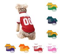 Maillot de football personnalisé pour chien avec nom et numéro pour chiens de petite, moyenne et grande taille