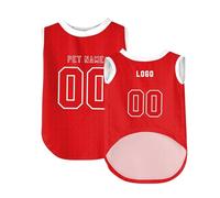 Maillot de football personnalisé pour chien, t-shirt personnalisé pour animal de compagnie avec numéro de nom et logo