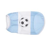Maillot de Football pour Chien sans Manches, Respirant, Drapeau Argentine | Chemise D'été Petits Chiens et Chats, Ajustable, Usage Extérieur Familial, Événements, Bleu Blanc