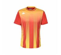 Maillot de football pour garçon Kappa BUGO - Rouge et jaune - Manches courtes - Technologie Quick Dry 14 ans