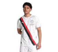 Maillot de football pour homme Manchester City FC 2025/26, blanc, Taille M