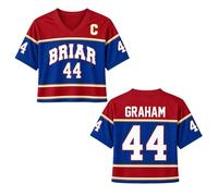 Maillot De Hockey Grahams 44 Col V Sweatshirt Universitaire Uniforme de Hockey sur Glace Comfort Casual T-Shirt Manches Courtes Sport Training Clothing pour Les Fans 2026