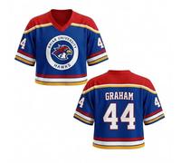 Maillot De Hockey Grahams 44 Col V Sweatshirt Universitaire Uniforme de Hockey sur Glace Comfort Casual T-Shirt Manches Courtes Sport Training Clothing pour Les Fans 2026