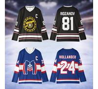 Maillot de hockey inspiré du rivalisme chauffant entre Ilya Rozanov et Shane Hollander, maillot de fan Hollanov Merch Hudson Williams Connor Storrie LTshirt-SZF75101