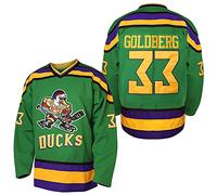 Maillot de Hockey Mighty Ducks #96 Charlie Conway #99 Adam Banks #33 Greg Goldberg #66 Gordon Bombay, Jersey Blanc et Vert, Taille S