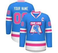 Maillot de Hockey sur Glace Personnalisé - Concevez Votre Shirt de Hockey avec Votre Nom équipe Numéro à Col en V Adultes Youth Maillots de Joueur de Hockey D'entraînement(09 Maillots-Hockey)