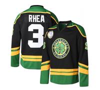 Maillot de hockey sur glace Ross The Boss #3 Rhea pour homme avec écusson EMHL, noir, Taille 3XL