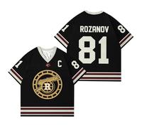 Maillot de hockey unisexe à manches courtes Heated Rivalry Merch, maillot de sport Heated Rivalry pour les fans 01-Noir XXL