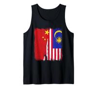 Maillot de la Chine Malaisie Demi-Drapeau Chinois du Patrimoine malaisien Débardeur
