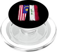 Maillot de la Malaisie Irak Demi Drapeau Malaisien Irak PopSockets PopGrip pour MagSafe