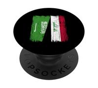 Maillot de l'Arabie Saoudite Irak Demi Drapeau Arabie Saoudite PopSockets PopGrip Adhésif