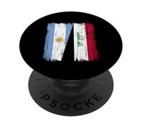 Maillot de l'Argentine Irak Demi Drapeau Argentin Irak PopSockets PopGrip Adhésif