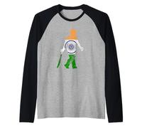 Maillot de l'équipe de Cricket avec Drapeau de l'Inde pour Homme Manche Raglan