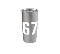 Maillot de l'équipe de sport numéro 67, soixante et sept ans Gobelet isotherme en acier inoxydable double paroi