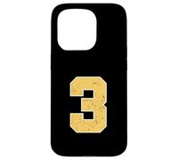Maillot de l'équipe de Sport Universitaire numéro 3 Ans 3e Anniversaire Coque pour iPhone 15 Pro