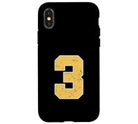 Maillot de l'équipe de Sport Universitaire numéro 3 Ans 3e Anniversaire Coque pour iPhone X/XS